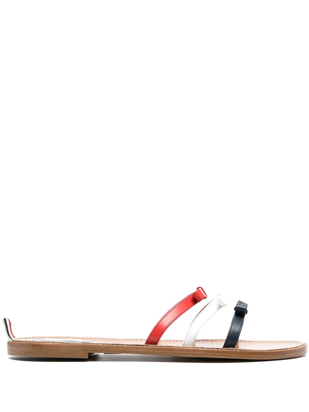 Deals π Thom Browne Tricolour bow slide sandals of women π 1 Thom Browne tricolour bow slide sandals