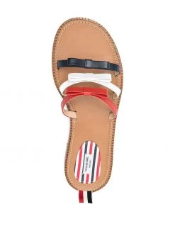 Deals π Thom Browne Tricolour bow slide sandals of women π 7 Thom Browne tricolour bow slide sandals