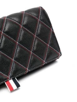 Thom Browne quilted-effect RWB shoulder bag