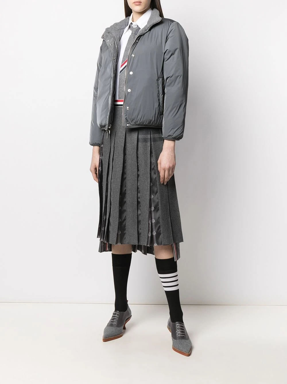 New 🔥 Thom Browne RWB stripe reversible padded jacket down jackets of women ❤️ 6 Thom Browne RWB-stripe reversible padded jacket