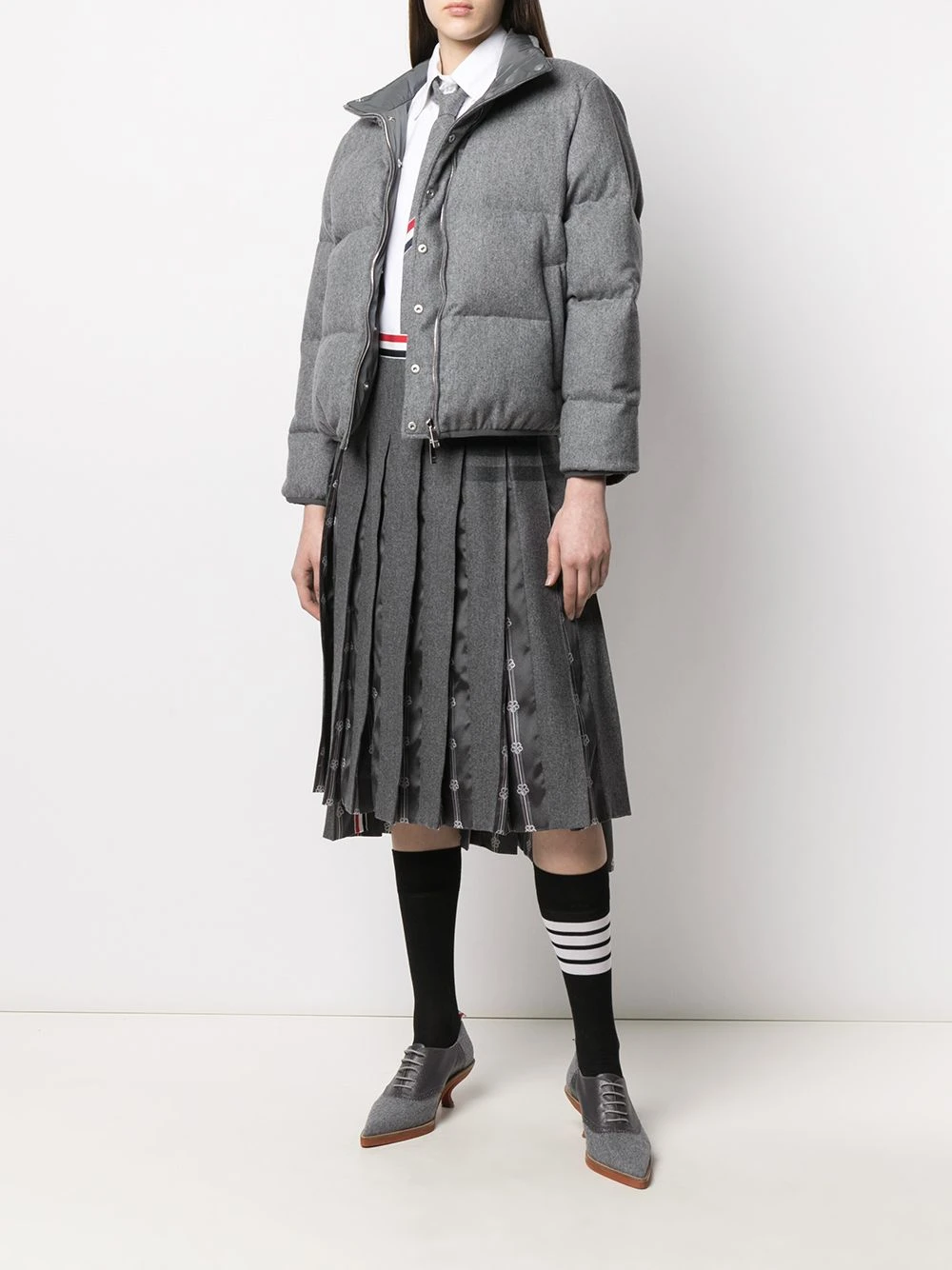 New 🔥 Thom Browne RWB stripe reversible padded jacket down jackets of women ❤️ 2 Thom Browne RWB-stripe reversible padded jacket