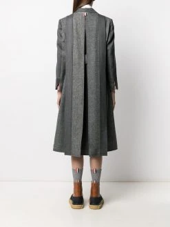 Thom Browne Norfolk open-pleat back overcoat