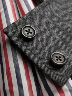 Thom Browne Norfolk open-pleat back overcoat