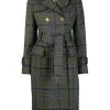 Thom Browne madras-check trench coat
