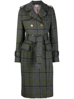 Thom Browne madras-check trench coat