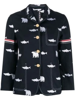 Thom Browne bear salmon blazer jacket