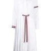 Thom Browne 2-in-1 Norfolk pleated shirtdress