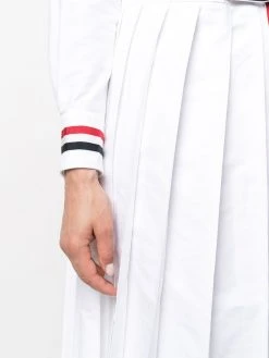 Thom Browne 2-in-1 Norfolk pleated shirtdress