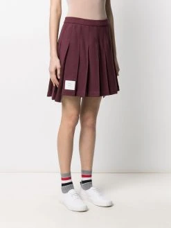 Thom Browne pleated cotton miniskirt