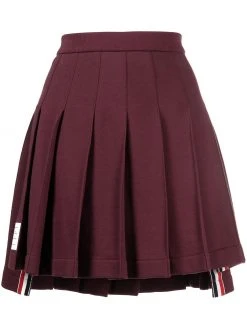 Thom Browne pleated cotton miniskirt