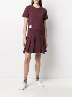 Thom Browne pleated cotton miniskirt