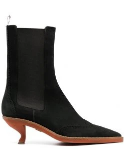 Thom Browne brogued wing-tip chelsea boot with sculpted heel