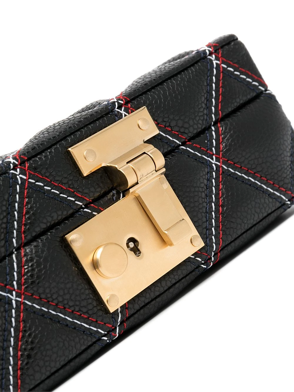 Outlet 🤩 Thom Browne Mini Trunk quilted shoulder bag clutch bags of women 💯 4 Thom Browne mini Trunk quilted shoulder bag