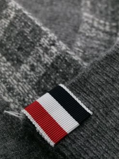 Thom Browne signature-stripe mid-calf checked socks