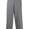 Thom Browne wool-cashmere blend cropped sack trouser