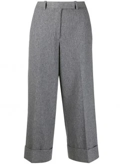 Thom Browne wool-cashmere blend cropped sack trouser