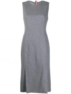 Thom Browne sleeveless 4-vent pencil dress