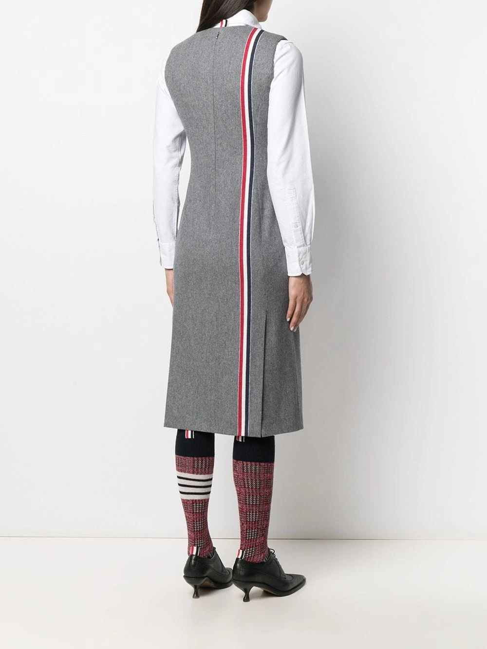 Best Sale π Thom Browne Sleeveless 4 vent pencil dress day dresses of women π 4 Thom Browne sleeveless 4-vent pencil dress