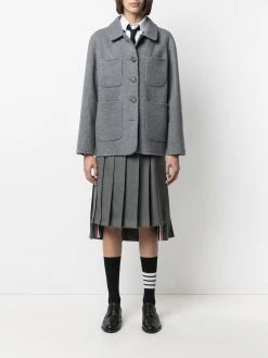 Thom Browne RWB-stripe sherling jacket
