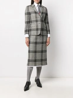 Thom Browne check-pattern single-breasted blazer