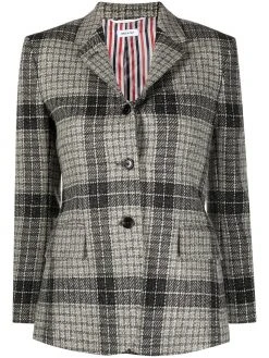 Thom Browne check-pattern single-breasted blazer