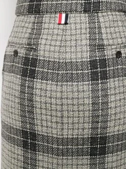 Thom Browne windowpane check sack skirt