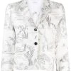 Thom Browne mix-print silk blazer