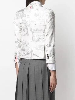 Thom Browne mix-print silk blazer