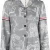Thom Browne mix-print cotton blazer