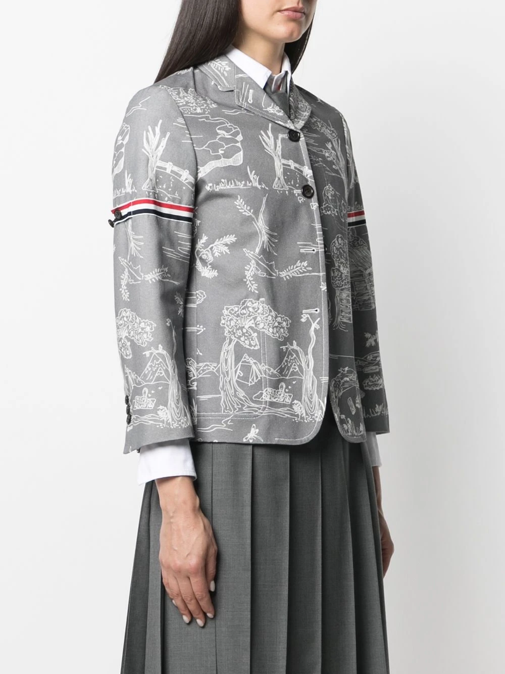 Best reviews of ✔️ Thom Browne Mix print cotton blazer blazers of women ✔️ 3 Thom Browne mix-print cotton blazer