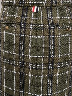 Thom Browne tartan check tweed sack skirt