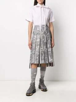 Thom Browne below-the-knee pleated skirt