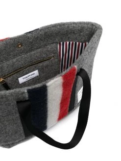 Thom Browne striped felt tote bag