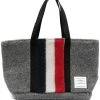 Thom Browne striped felt tote bag