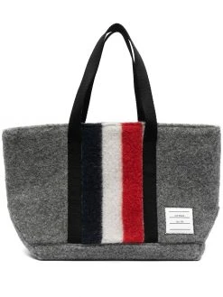 Thom Browne striped felt tote bag