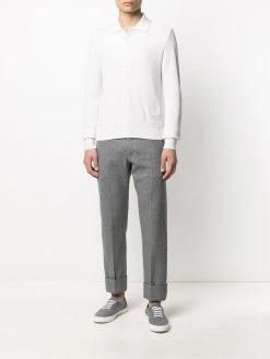 Thom Browne long-sleeved cashmere polo shirt