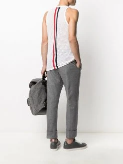 Thom Browne RWB stripe perforated tank top