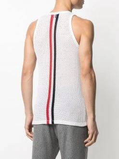 Best reviews of π Thom Browne RWB stripe perforated tank top vests & tank tops of men β 8 Thom Browne RWB stripe perforated tank top