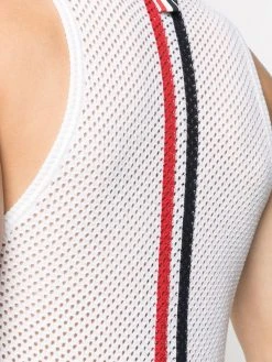 Best reviews of π Thom Browne RWB stripe perforated tank top vests & tank tops of men β 9 Thom Browne RWB stripe perforated tank top