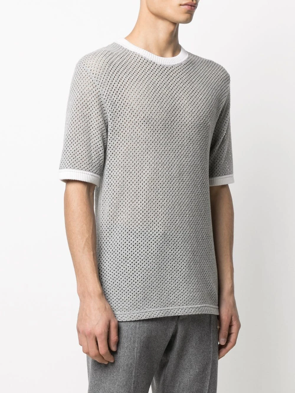 Hot Sale π€© Thom Browne Knitted cashmere T shirt t-shirts of men 𧨠3 Thom Browne knitted cashmere T-shirt