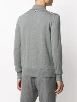 Thom Browne 4-Bar long-sleeved polo shirt