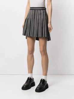 Thom Browne stripe-print pleated mini skirt