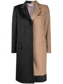 Thom Browne colour-block single-breasted coat
