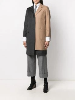 Thom Browne colour-block single-breasted coat