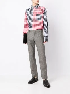 Thom Browne gingham-check long-sleeve shirt