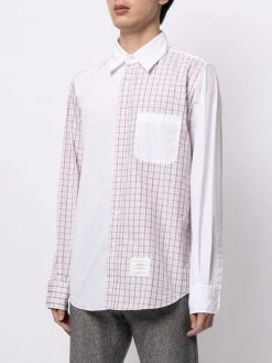 Outlet π€© Thom Browne Multi panel check print shirt shirts of men 𧨠8 Thom Browne multi-panel check-print shirt