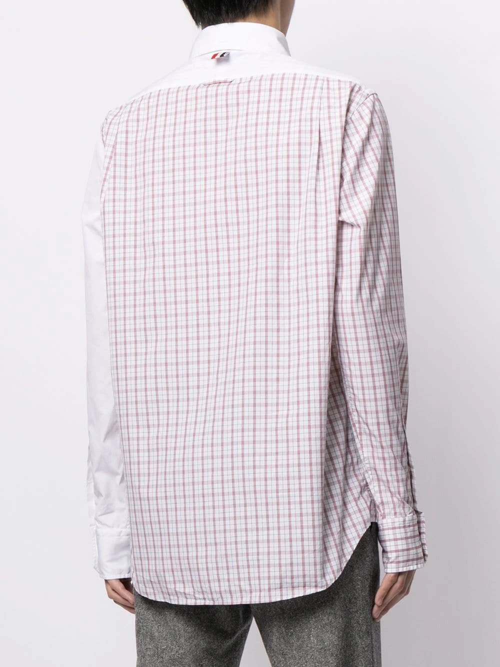 Outlet π€© Thom Browne Multi panel check print shirt shirts of men 𧨠4 Thom Browne multi-panel check-print shirt