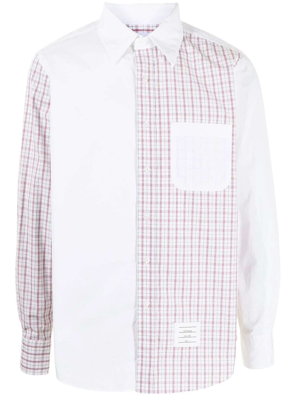Outlet π€© Thom Browne Multi panel check print shirt shirts of men 𧨠6 Thom Browne multi-panel check-print shirt