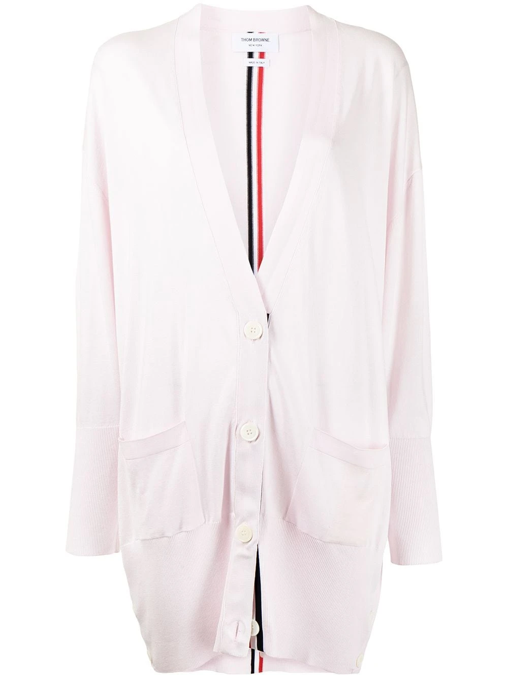 Flash Sale 😍 Thom Browne RWB stripe long cardigan cardigans of women 😀 1 Thom Browne RWB-stripe long cardigan