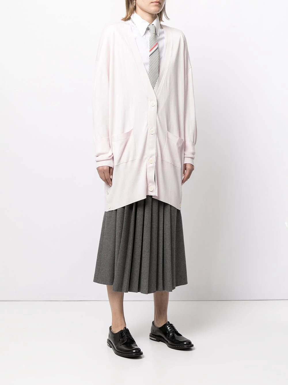 Flash Sale 😍 Thom Browne RWB stripe long cardigan cardigans of women 😀 3 Thom Browne RWB-stripe long cardigan